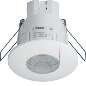 Hager EEK510B Klik White Flush Mounting Round PIR Occupancy Sensor
