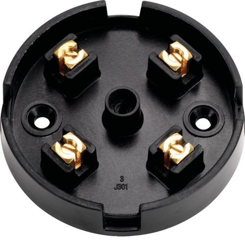 Hager J301 Ashley Brown 4 Terminal Selective Entry Junction Box 20A DiaØ: 79mm / 3¼ Inches