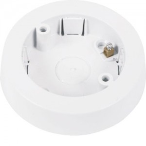 Hager MB326E/MT White Round Surface Ceiling Mounting Block With Earth Terminal