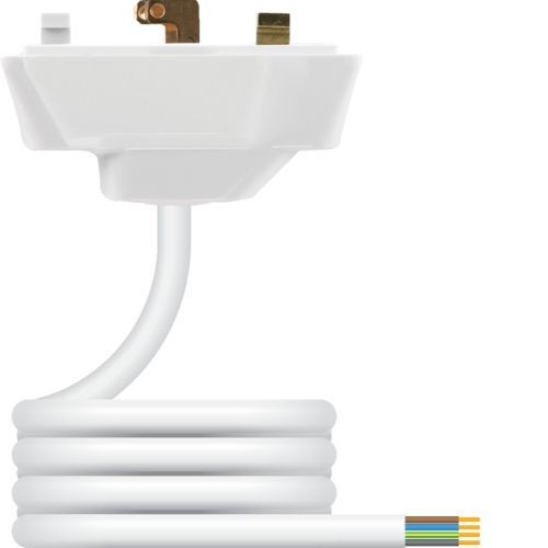 Hager P64AX/3.0 Klik AX White 4 Pin Pre-Wired Plug With 3m x 0.75mm² PVC Flexible Lead 6A