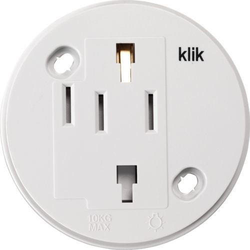 Hager S64AX Klik White 4 Pin Round BESA Socket 6A Dia Ø: 74mm | Depth: 7mm
