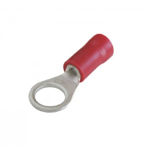 RED RING CONNECTORS TERMINALS 3.2mm HOLE FOR 0.5mm²-1.5mm² CABLE 50 PACK 