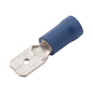 SWA 63BMP  Nylon/Blue Copper Push-On Male Preinsulated Terminal Pack 100 6.3-0.8mm
