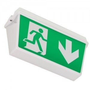 Robus R8MLEDDE White Double Sided Exit Sign Accessory For Eblana LED Emergency Bulkheads