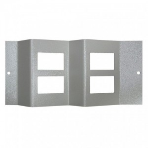 Tass STO284/W Galvanised Steel 4 Way Wave Data Plate With 37mm x 22mm LJ6C Module Cutouts For 3 Compartment Floor Boxes Length 185mm | Width: 89mm