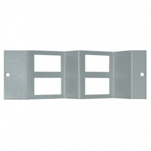 Tass STO285/W Galvanised Steel 4 Way Wave Data Plate With 37mm x 22mm LJ6C Module Cutouts For 4 Compartment Floor Boxes Length 185mm | Width: 68mm