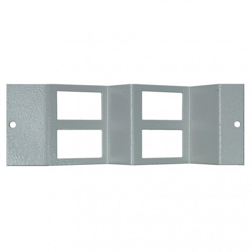 Tass STO285/W Galvanised Steel 4 Way Wave Data Plate With 37mm x 22mm LJ6C Module Cutouts For 4 Compartment Floor Boxes Length 185mm | Width: 68mm