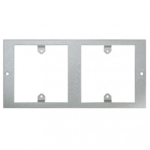 Tass STO286 Galvanised Steel 2 x 1 Gang Accessory Plate For 3 Compartment Floor Boxes Length 185mm | Width: 89mm