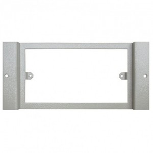 Tass STO287/FM Galvanised Steel Flush Mounting 2 Gang Accessory Plate For 3 Compartment Floor Boxes Length 185mm | Width: 89mm