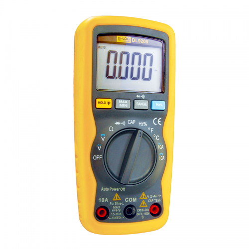 Dilog DL9206 Compact Auto-Ranging Digital Multimeter With Data Hold, Continuity Buzzer & 6000 Count LCD Display + Bargraph 750V AC 1000V DC