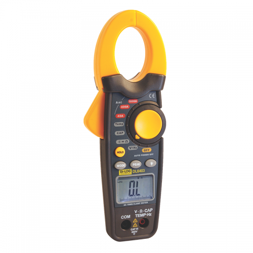 Dilog DL6403 Digital AC TrueRMS Digital Clamp Meter With Overload Protection, Temperature Measurement, 30mm Jaw & 4000 Count LCD Display + Bargraph