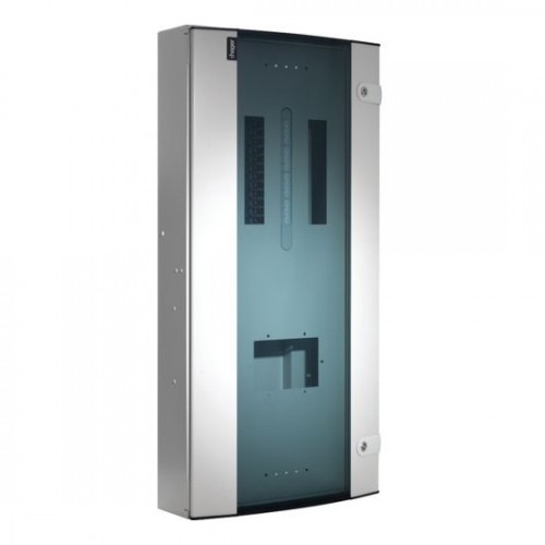 Hager JK212BG Invicta3 White Metal 12 Way Three Phase TPN Distribution Board With Glazed Door - Requires Incomer 250A