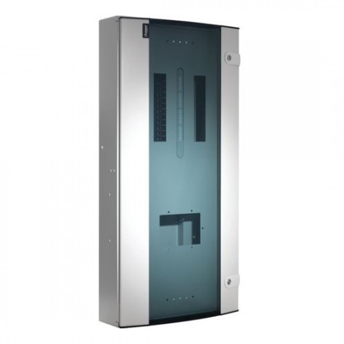 Hager JK216BG Invicta3 White Metal 16 Way Three Phase TPN Distribution Board With Glazed Door - Requires Incomer 250A