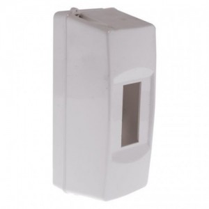Europa Components EC2 White Plastic 2 Module Open Front Enclosure IP20 Height: 140mm | Width: 52mm | Depth: 60mm