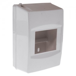 Europa Components EC4 White Plastic 4 Module Open Front Enclosure IP20 Height: 140mm | Width: 90mm | Depth: 60mm