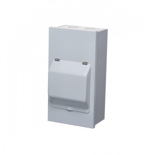 Europa Components MEC4M Metal 4 Module DIN-Rail Enclosure With Metal Lid IP20 Height: 238mm | Width: 105mm | Depth Incl Lid : 102mm