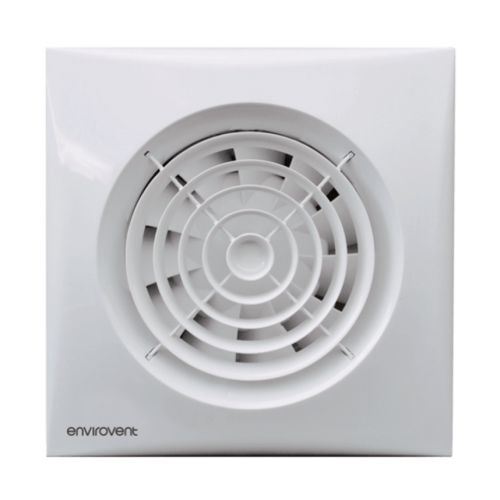 Envirovent SIL100HT SILENT 100 White Silent Axial Extractor Fan With Humidistat, Adjustable Timer & Backdraught Shutters IP45 230V
