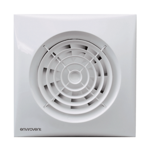 Envirovent SIL100SECO Silent 100 ECOWATT White Low Energy Silent Axial Extractor Fan With Backdraught Shutter For Remote Switching IP57 230V