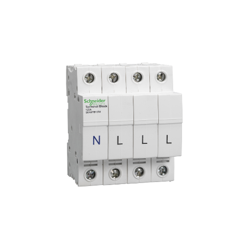 Schneider Electric SEA9TB1254 Acti9 Isobar 4 Module Four Pole Terminal Block - Suitable For Direct Connection 125A