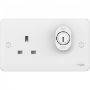 Schneider Electric GGBL3060L Lisse White Moulded 1 Gang Lockable Unswitched Socket 13A