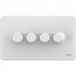 Schneider Electric GGBL6042CS Lisse White Moulded 4 Gang 2 Way Dimmer Switch 250W/VA
