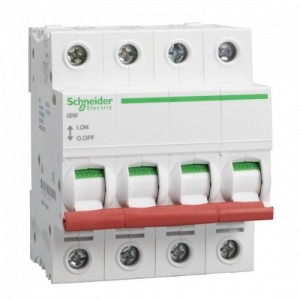 Schneider Electric SEA91254 Acti9 Isobar 4 Module Four Pole Switch Isolator Incomer 125A
