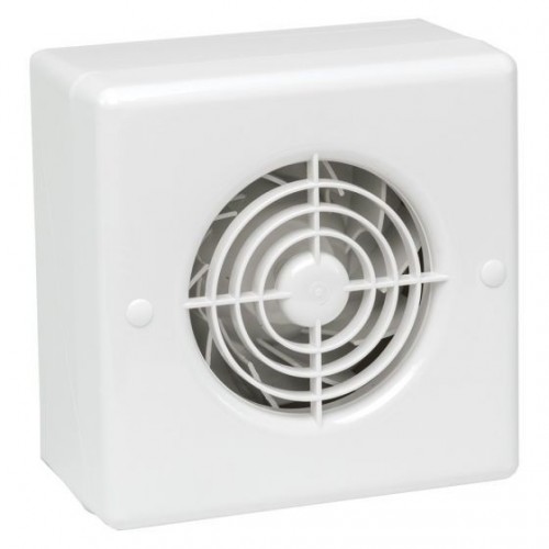 Internet Electrical IE100CFT Budget White Centrifugal Fan With Adjustable Timer IP20 240V Height: 163mm | Width: 163mm | Spigot DiaØ : 100mm