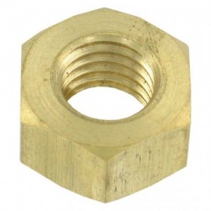Deligo IBN6 Brass Hexagonal Nut M6 (Pack Size 100)