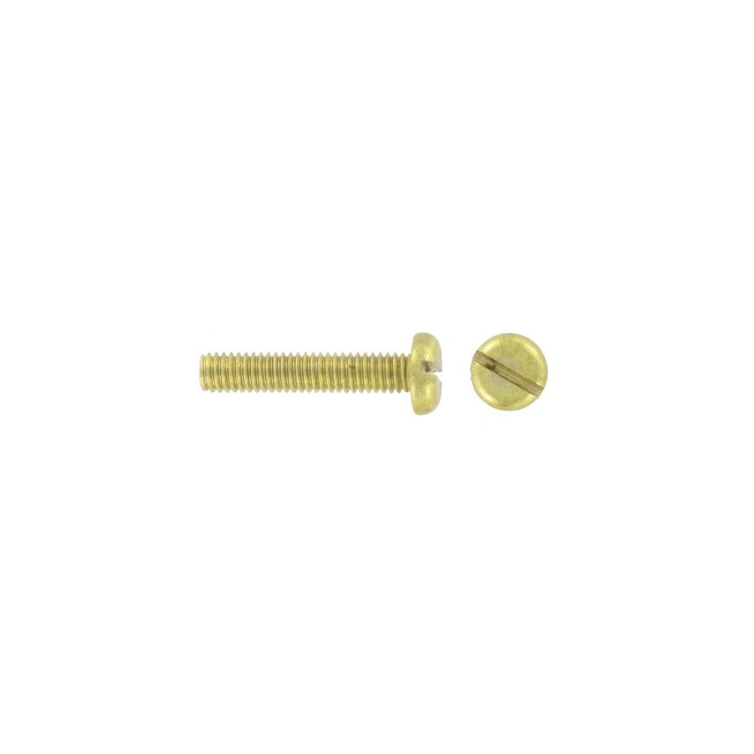 4mm SOLID BRASS PAN HEAD SLOTTED MACHINE SCREWS METRIC VARIOUS SIZES AVAILABLE