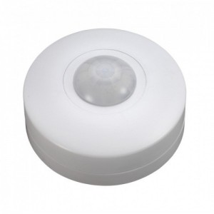 Forum Lighting ZN-25153-WHT Loca White Round Surface Mount Single Channel 360° | 6m PIR Detector With Adjustable Lux Level Sensing & 10sec-15min Delay