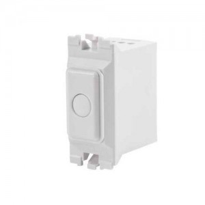 Danlers SSGSMK White 1 Module Pushbutton Slave Grid Switch For MK GridPlus Installations