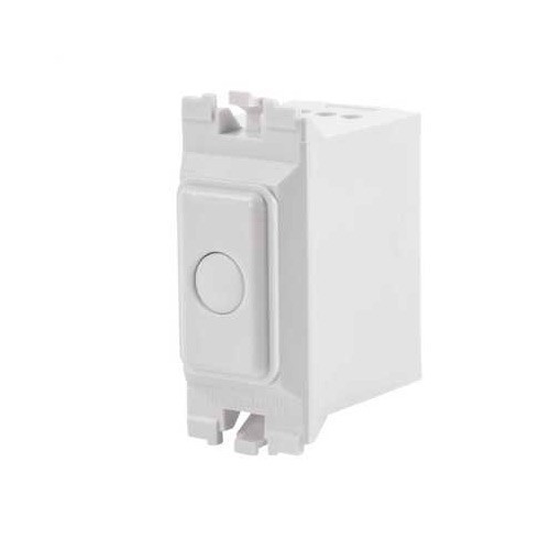 Danlers SSGSMK White 1 Module Pushbutton Slave Grid Switch For MK GridPlus Installations