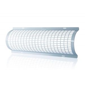 Hyco Manufacturing THG01 Sahara White Pressed Steel Curved 1ft Tubular Heater Guard For Protecting Tubular Heaters