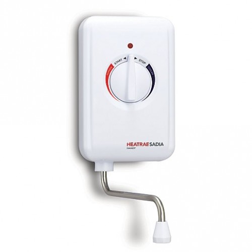 Heatrae Sadia 95.020.114 Handy 7 White Instantaneous Handwash Water Heater With Single-Turn Rotary Dial 7.2kW 240V