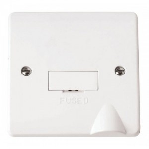 Click CMA049 Mode White Moulded Unswitched 3A Fused Connection Unit With Base Flex Outlet 13A