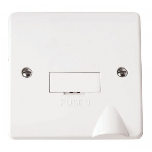Click CMA049 Mode White Moulded Unswitched 3A Fused Connection Unit With Base Flex Outlet 13A