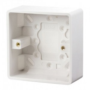 Click CMA083 Mode White Moulded 1 Gang Surface Mounting Box Depth: 35mm