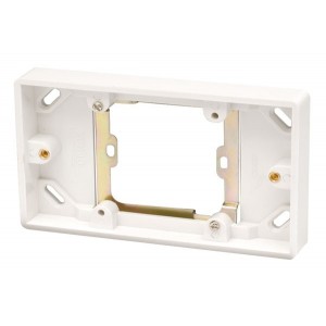 Click CMA091 Mode White Moulded 1 Gang To 2 Gang Convertor Surface Mounting Box Depth: 16mm