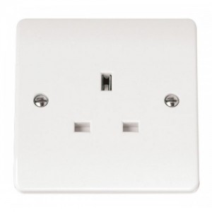 Click CMA630 Mode White Moulded 1 Gang Unswitched Socket With Dual Earth 13A