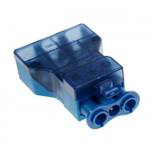 Scolmore CT103M Flow Blue 3 Pole Fast-Fit Male Push-In Cord Grip Connector 20A 240V