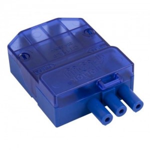 Scolmore CT115F Flow Blue 3 Pole Fast-Fit Female Push-In Connector With Loop 20A 240V