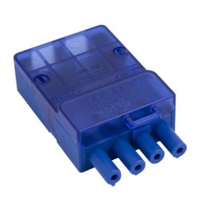 Scolmore CT205F Flow Blue 4 Pole Fast-Fit Female Push-In Connector 20A 240V