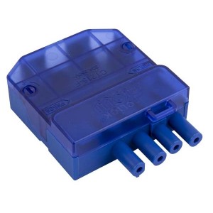 Scolmore CT215F Flow Blue 4 Pole Fast-Fit Female Push-In Connector With Loop 20A 240V