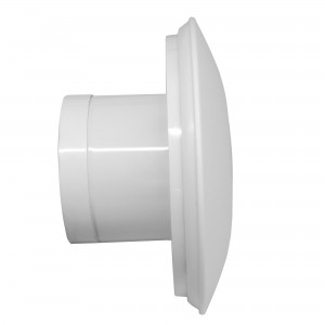 Airflow 72683501 iCON15 White Round Low Energy Mains Voltage 4 Inch Axial Fan With Iris Shutter For Remote Switching IPX4 230V