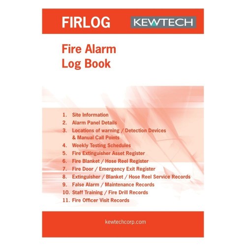 Kewtech FIRLOG A4 Fire Alarm Log Book