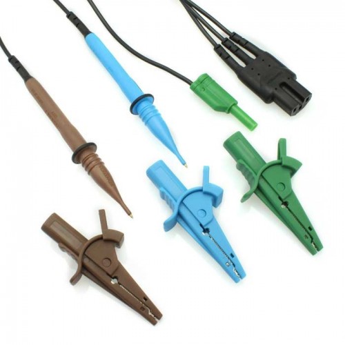 Kewtech ACC016E Brown/Blue/Green 3 Wire G7 Fused Distribution Board Test Lead Set With IEC Connector