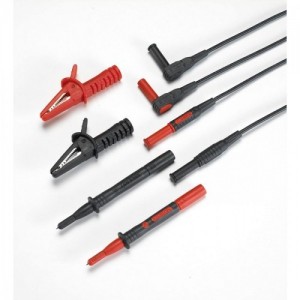 Kewtech ACC020 Red/Black G7 Non-Fused 2 Wire Test Leads With Probes, Crocodile Clips & 90° Connector