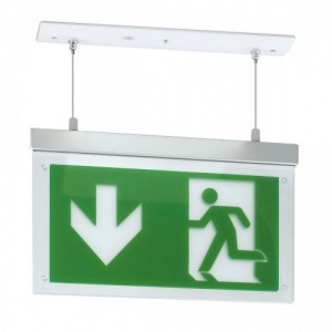 JCC Lighting JC50324 Exit Blade White 3Hr Maintained LED Emergency Exit Blade With White LEDs For Recessed Suspended Mounting - Requires Legend