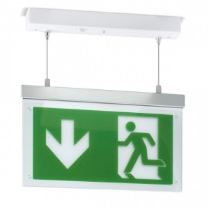 JCC Lighting JC50325 Exit Blade White 3Hr Maintained LED Emergency Exit Blade With White LEDs For Surface Suspended Mounting - Requires Legend