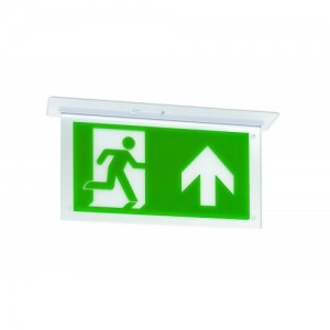 JCC Lighting JC50326 Exit Blade White 3Hr Maintained Self-Test LED Emergency Exit Blade With White LEDs For Recessed Mounting - Requires Legend